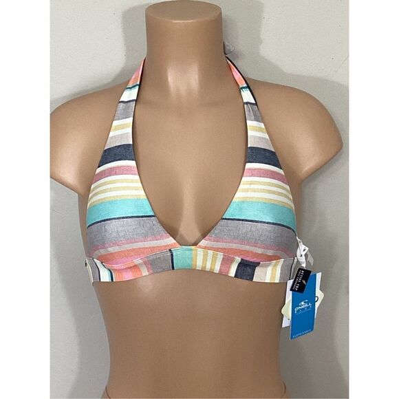 New O’Neill stripe bikini top. XS. MSRP$62 - Picture 2 of 9